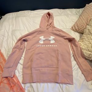 Baby pink under armour sweatshirt
